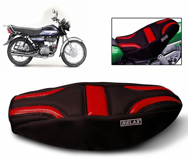 Relax USA Red and Black Bike Seat Cover for HERO HONDA SS CD