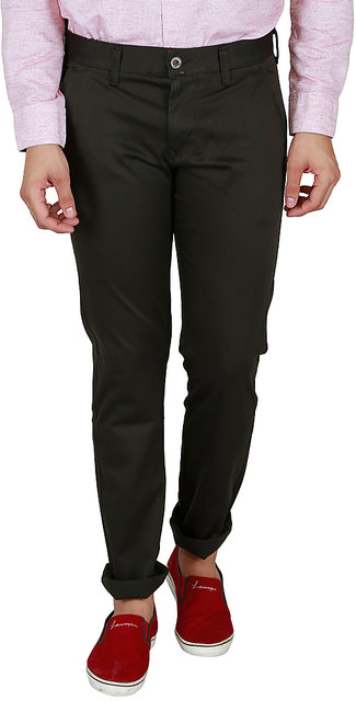 Buy Peter England Black Slim Fit Trousers for Mens Online  Tata CLiQ