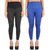 Timbre Women Grey N Blue Slimming Pants Pack Of 2 With Compression Mesh Fabric Band