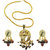 AAKSHI Rabb ne Banayi Jodhi, Ek Dooje ke Liye CZ Diamond Studded Meenakari Work Booty 3-piece Jewellery Set