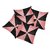 Zikrak Exim Gig Design Cushion With Button Pink  Black (5 Pcs Set)