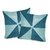 Zikrak Exim Gig Design Cushion With Button Blue  Sky Blue (2 Pcs Set)