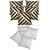Oblique Design Cushion With Fillers Black & Beige (10 Pcs Set)