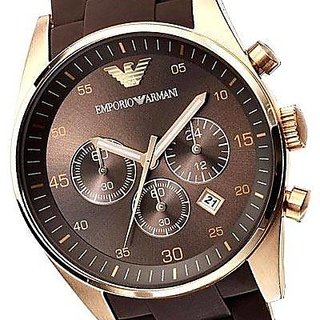 Emporio Armani AR 5890 mens chronograph wrist watch with gift box