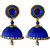 Handmade Silk Thread Blue Dangler Jhumka Earrings Model 2