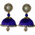 Handmade Silk Thread Navy Blue Dangler Jhumka Earrings Model 4