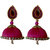Handmade Silk Thread Pink Dangler Jhumka Earrings Model 2