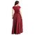 Raas Prt Wine Crepe and Lace Flared Gown