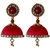 Handmade Silk Thread Red Dangler Jhumka Earrings Model 6