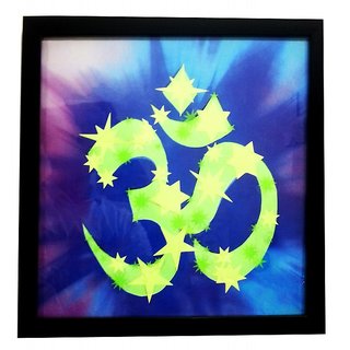Buy Om Symbol Glow in the dark art with frame, heavy radium cutting om ...