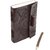 ININDIA Pure Genuine Real Vintage Leather Handmadepaper Notebook Diary Brown Size of 7X5