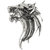 New 1Pcs Metal Emblem Car Truck Motor 3D Wolf Head Logo Sticker