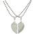 Style Tweak Broken Heart Pendant Necklace - Silver