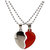 Style Tweak Silver and Red Broken Heart Pendant Necklace