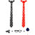 Visach Reversible Hex Tie For Men with three free accessories(VSHEXTIE213-Blk-Red)