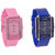 Kawa Glory Combo Of Two Watches-Baby Pink  Blue Rectangular Dial Kawa Watch For Women