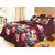 EXOTIC COTTON MULTI FLORAL 3D PRINTED 1 SINGLE BED SHEET WITH 2 PILLOW COVER