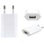 1 amp Car charging Adapter and micro usb data charging cable for smartphones (White)