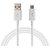 1 amp Car charging Adapter and micro usb data charging cable for smartphones (White)