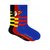 Justice League Kids Stripes with Character Logo Crew Socks -Pack of 3