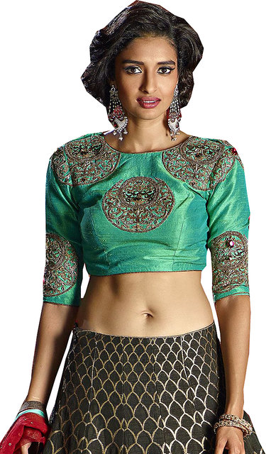 Buy 1 Stop Fashion Peach Naylon Mono Net Designer Wear Lehenga Choli Online  @ ₹2149 from ShopClues