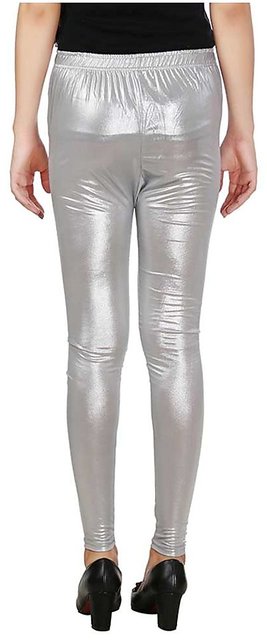Buy online Silver Cotton Spandex Leggings from Capris & Leggings for Women  by Spiffy for ₹529 at 20% off | 2024 Limeroad.com