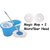 360 Spin Floor Cleaning Easy Bucket PVC Mop with 2 Microfiber Heads  Color May vary