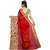 Glory sarees Red Brasso Self Design Saree With Blouse
