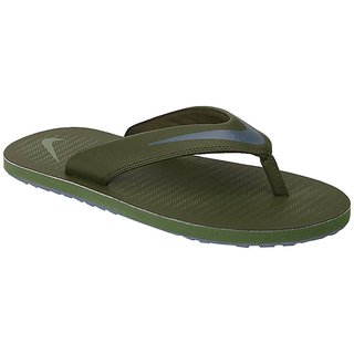 Nike green top slippers