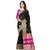 Meia Black & Pink Cotton Silk Self Design Saree With Blouse