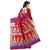 Meia Red Cotton Silk Self Design Saree With Blouse