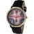 AddicGod Save the Queen Guitar  Flag Styled Denim Strap Analog Watch - For Women