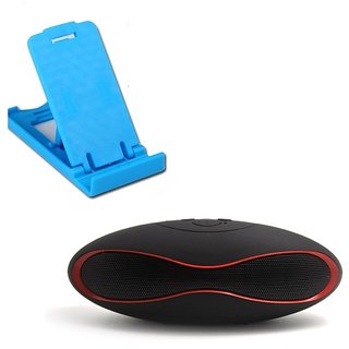 Techvik Combo OF Adjustable Foldable Mini Tablet Desk Stand Mobile Holder With Portable Rug By Bluetooth Speaker