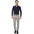 Inspire Men's Light Grey Slim Fit Formal Trouser
