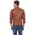 Solid Brown Leather Jacket for Men
