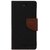 Mercury Fancy Diary Wallet Flip Cover For Lenovo K3 / A6000 /A6000 Plus - Black Brown by Mobimon