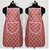 Laura Non Woven Checkered Waterproof Apron Maroon(Set Of 2)