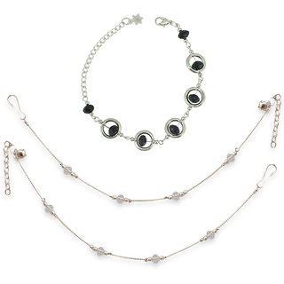 Buy ANklet Bracelete Combo by SPARKLING JEWELLERY Online 199