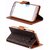 Mobimon Mercury Magnetic Lock Diary Wallet Style Flip Cover Case For Oppo A37 - Black  Brown