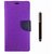 MERCURY GOOSPERY Fancy Wallet Dairy Flip Case Cover For OPPO A-37 Purple by Brand Fuson