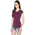 P-Nut Women's V Neck Solid Casual T-shirt