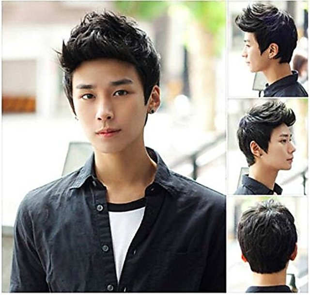 Buy Atozwig Handsome Sunshine Boys Short Straight Layers Natural