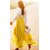 Rosella Yellow Plain Flared Skirt for Women