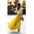 Rosella Yellow Plain Flared Skirt for Women