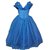 JerrisApparel New Cinderella Dress Princess Costume Butterfly Girl (7 Years, Blue)