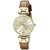 Anne Klein Women's 109442CHHY Gold-Tone Champagne Dial and Brown Leather Strap Watch