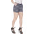 Pastel Palm Women Navy Stripe Shorts