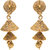 Kriaa by JewelMaze Gold Plated Zinc Alloy Jhumki Earring-AAA1317