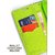 Mercury Goospery Fancy Diary Card Wallet Flip Case Back Cover for RedMi 3S Prime - Green Blue by Mobimon