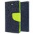 Mercury Goospery Fancy Diary Card Wallet Flip Case Back Cover for RedMi 3S Prime - Green Blue by Mobimon